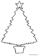 laminas para colorear dibujos de &aacute;rboles, arbolitos navide&ntilde;os para navidad 12